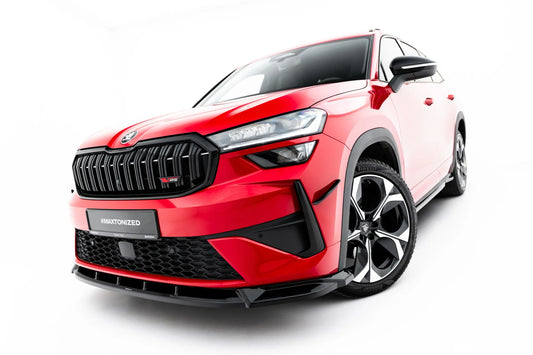 Maxton Design front splitter for Skoda Kodiaq Mk2 RS, gloss black