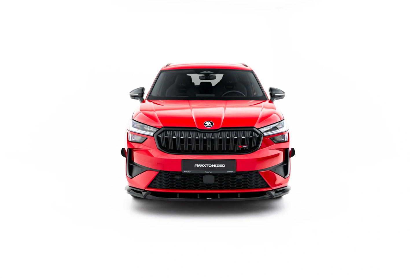 Maxton Design front splitter for Skoda Kodiaq Mk2 RS, gloss black