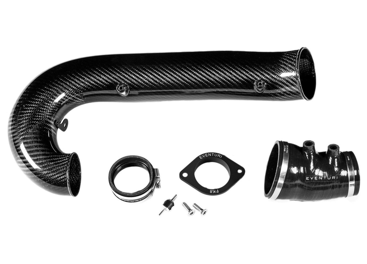 Eventuri kolfiber luftintagsrör till turbo för Honda Civic Type-R FK2 för Eventuri V2-intag