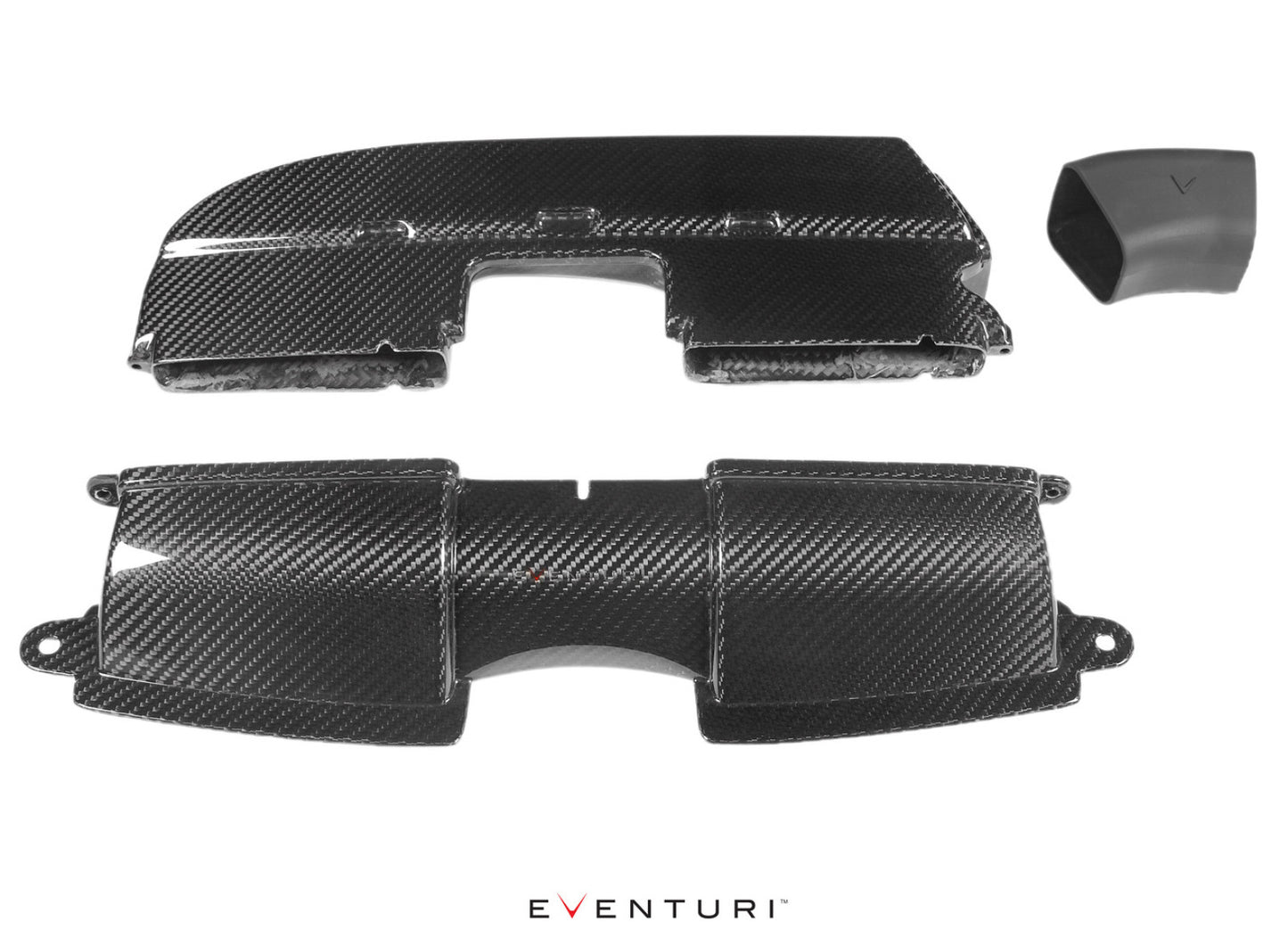 Eventuri kolfiberluftintag för luftlådan för BMW E90 / E92 / E93 M3 (2007-2013), yta: blank kolfiber